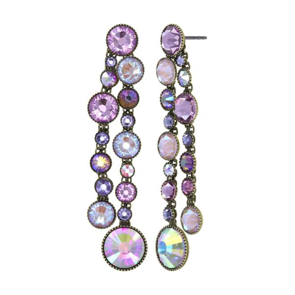 Purple - Water Cascade Glam - Konplott earrings